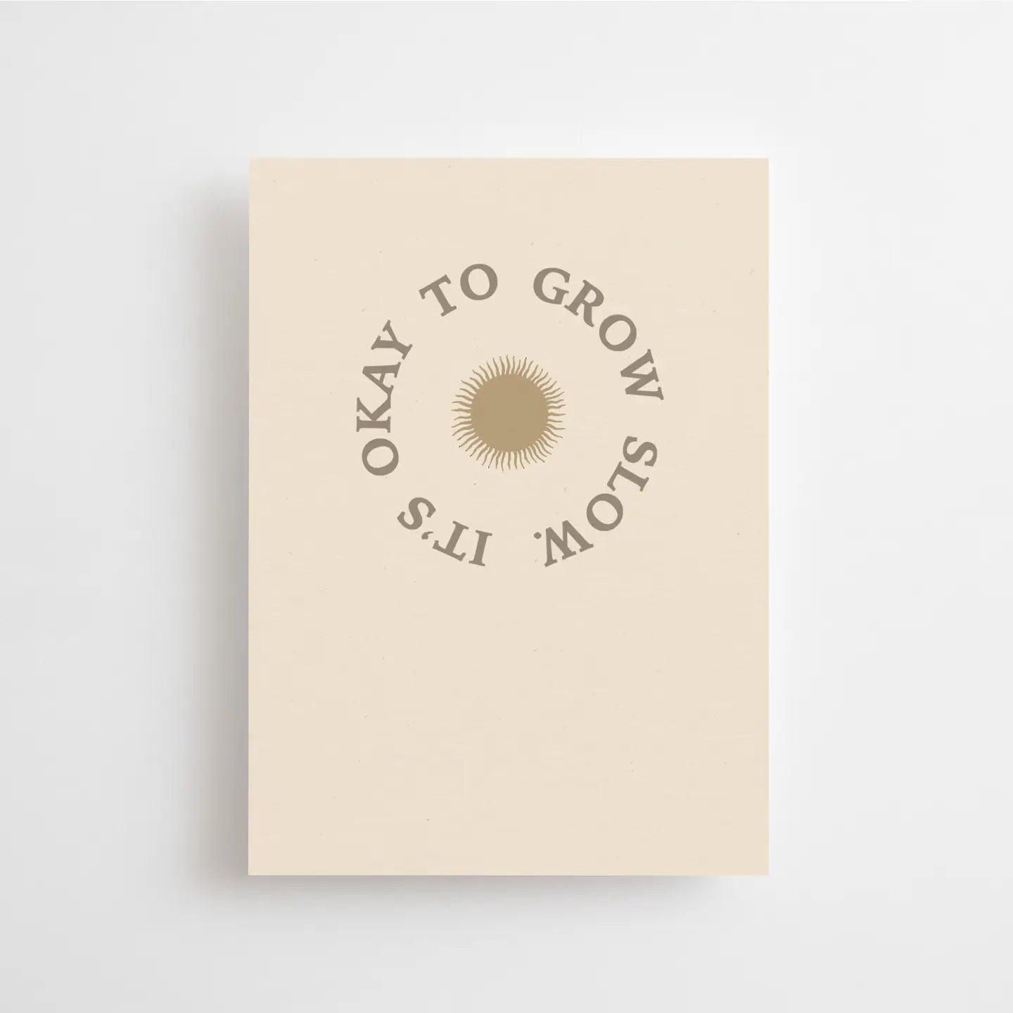 Anna Cosma Grusskarte MINI - it's okay to gow slow