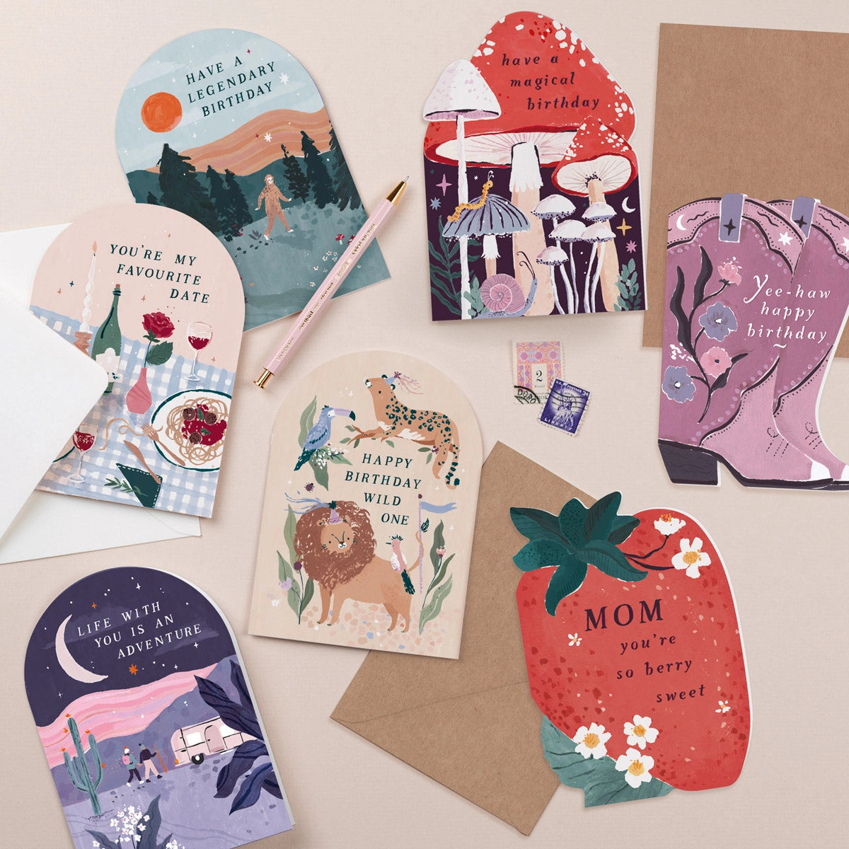 Sister Paper co. Grusskarte - Berry Sweet