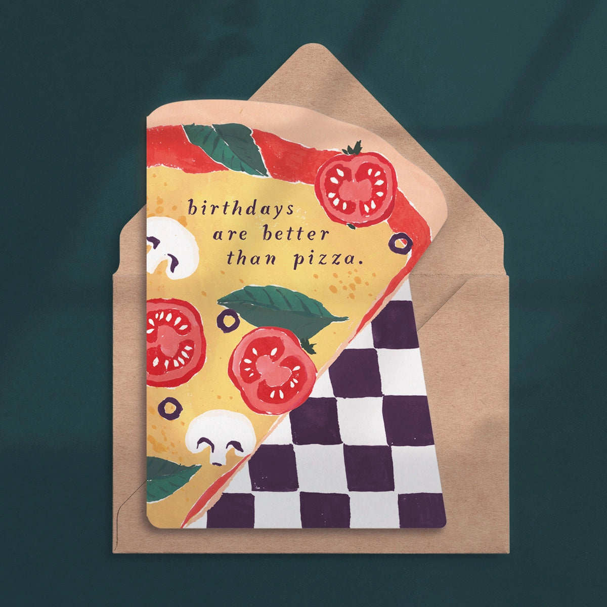 Sister Paper co. Grusskarte - Birthday Pizza