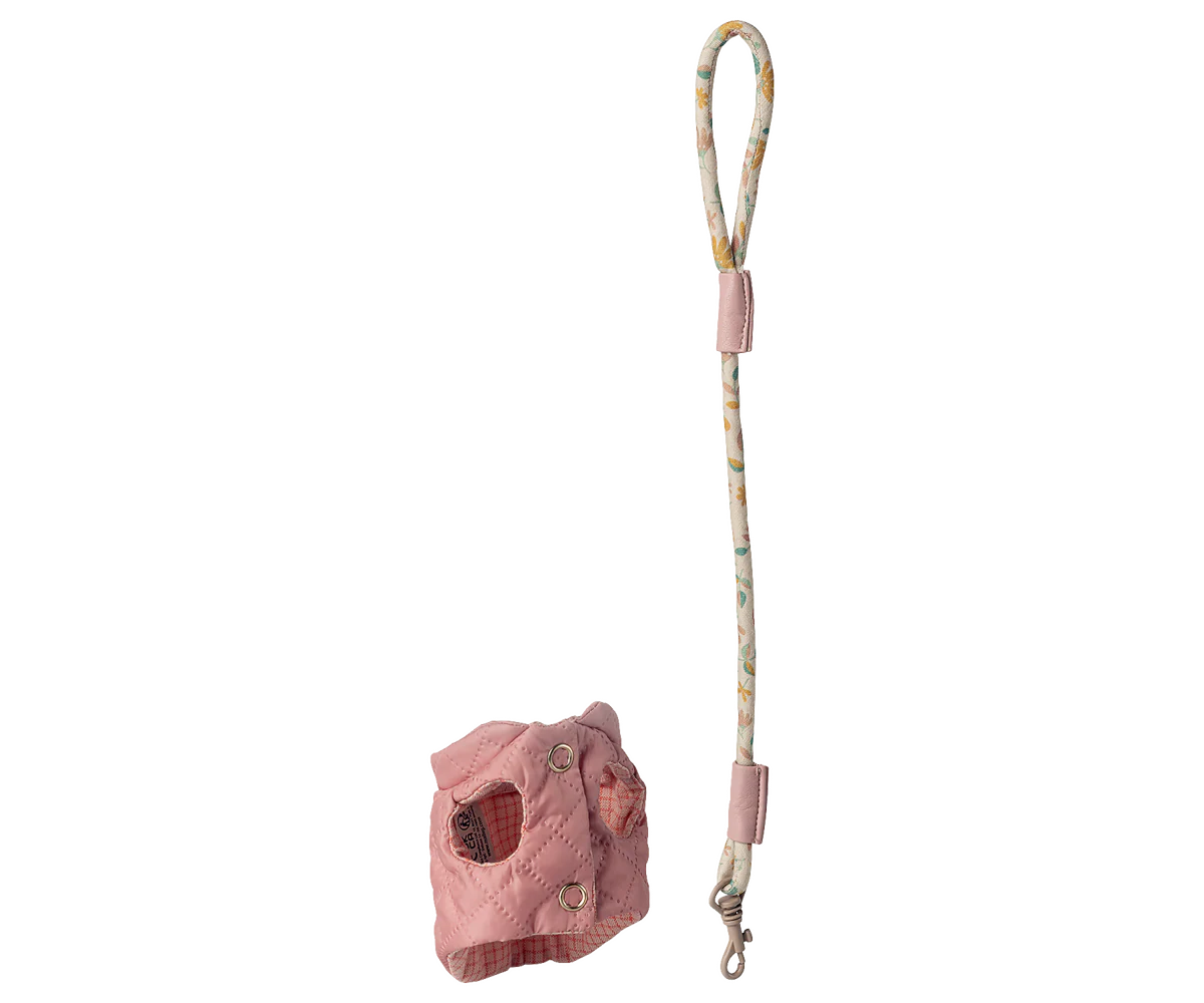 Maileg Haustierhalsband und Leine - Blau oder Rosa