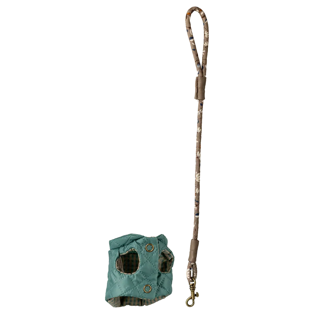 Maileg Haustierhalsband und Leine - Blau oder Rosa