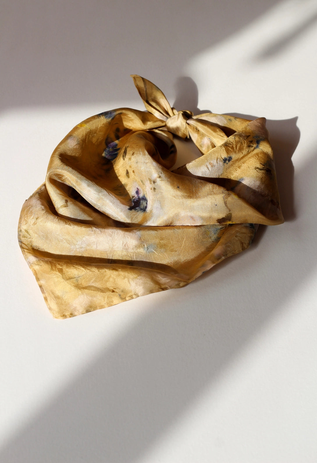 Marram - Seidenfoulard Naturblüten Gold
