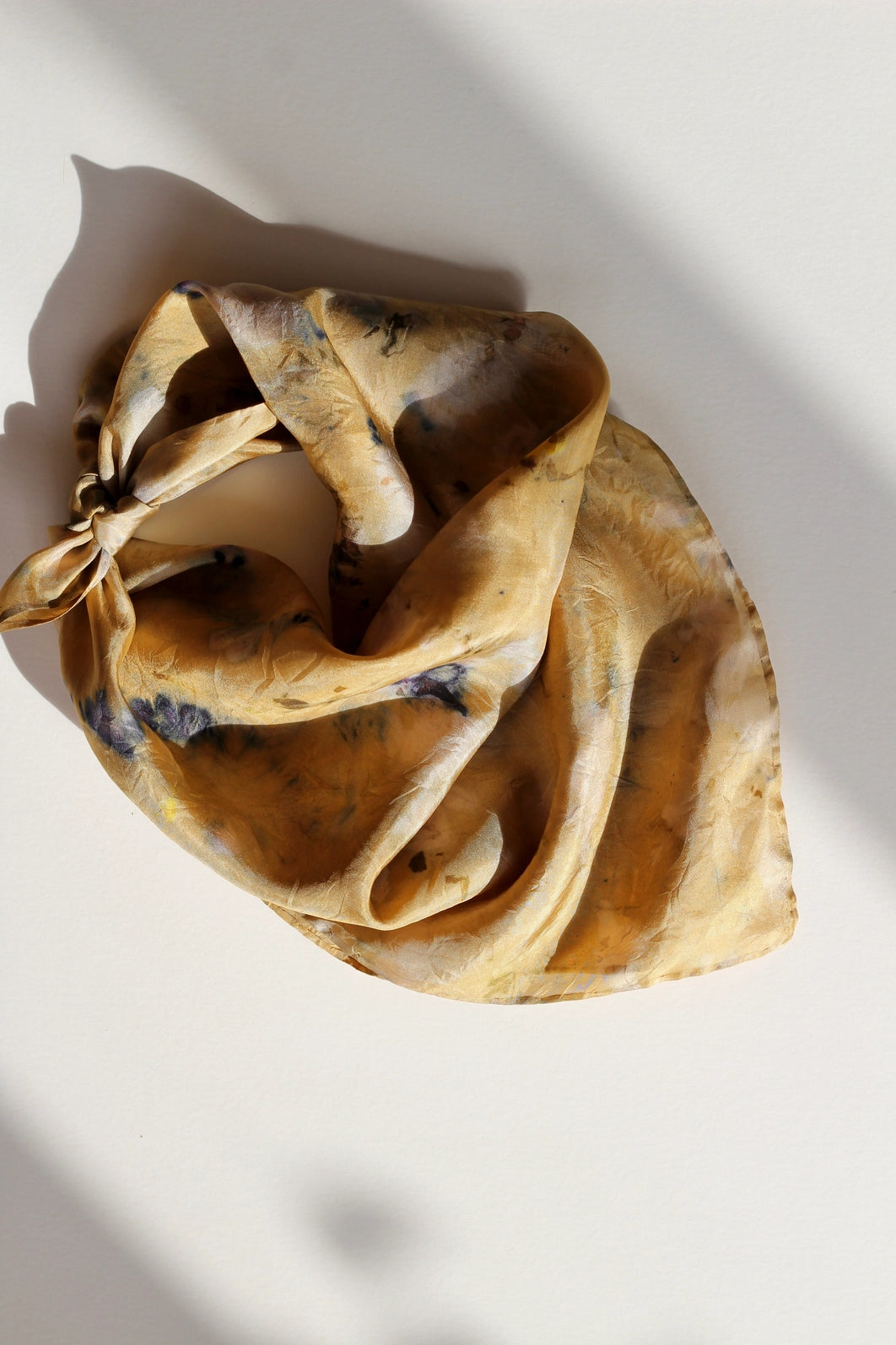 Marram - Seidenfoulard Naturblüten Gold