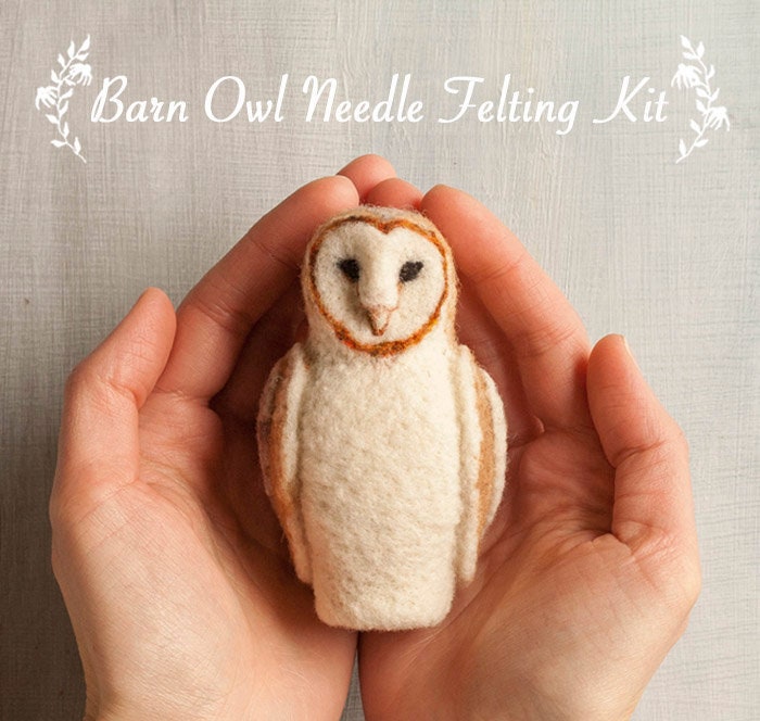 Grey Fox felting- Nadelfliz DIY Kit Schleiereule