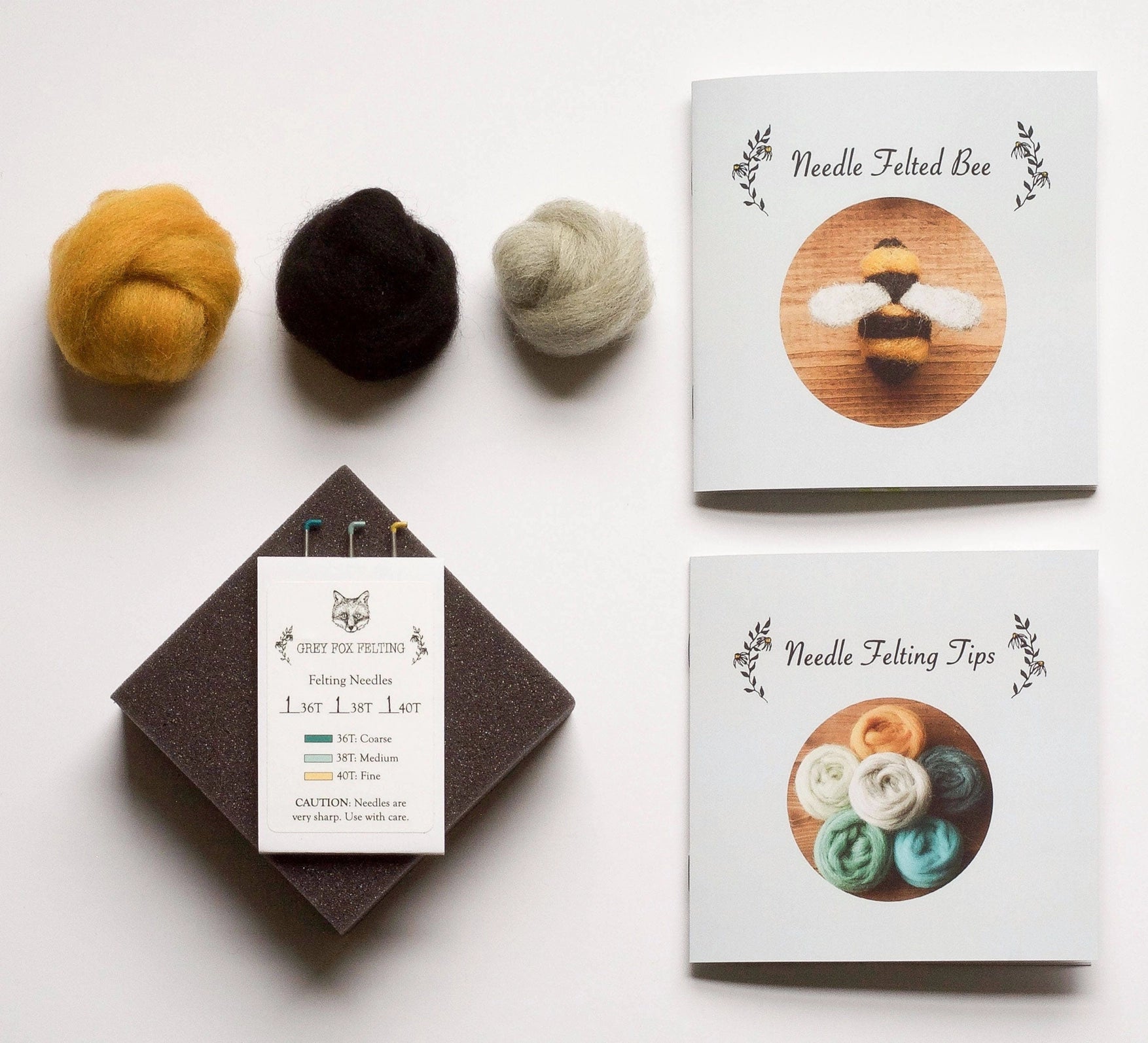 Gray Fox felting - Nadelfilz Set Biene