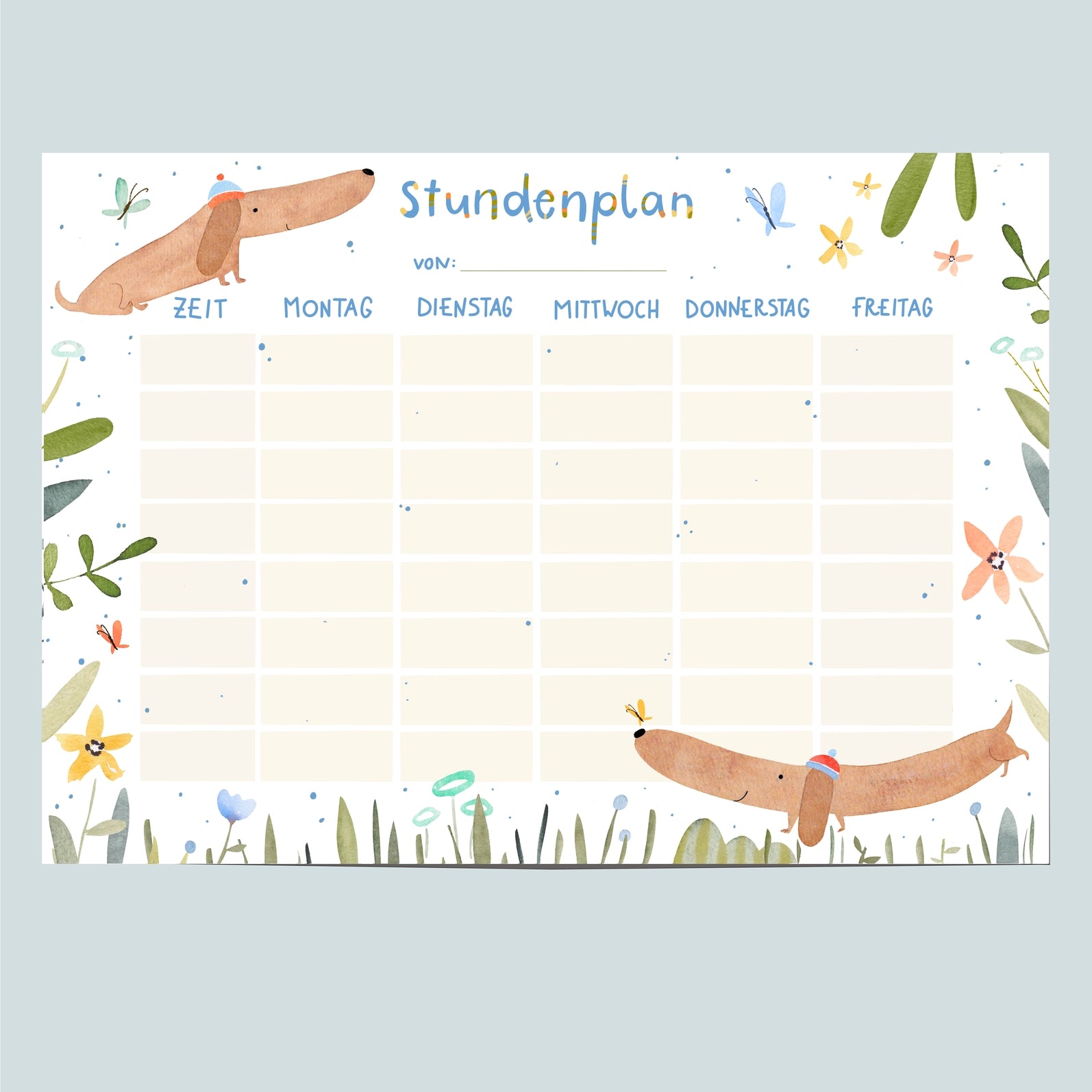 Hannah Firlefanz - Stundenplan verschiedene Sujets
