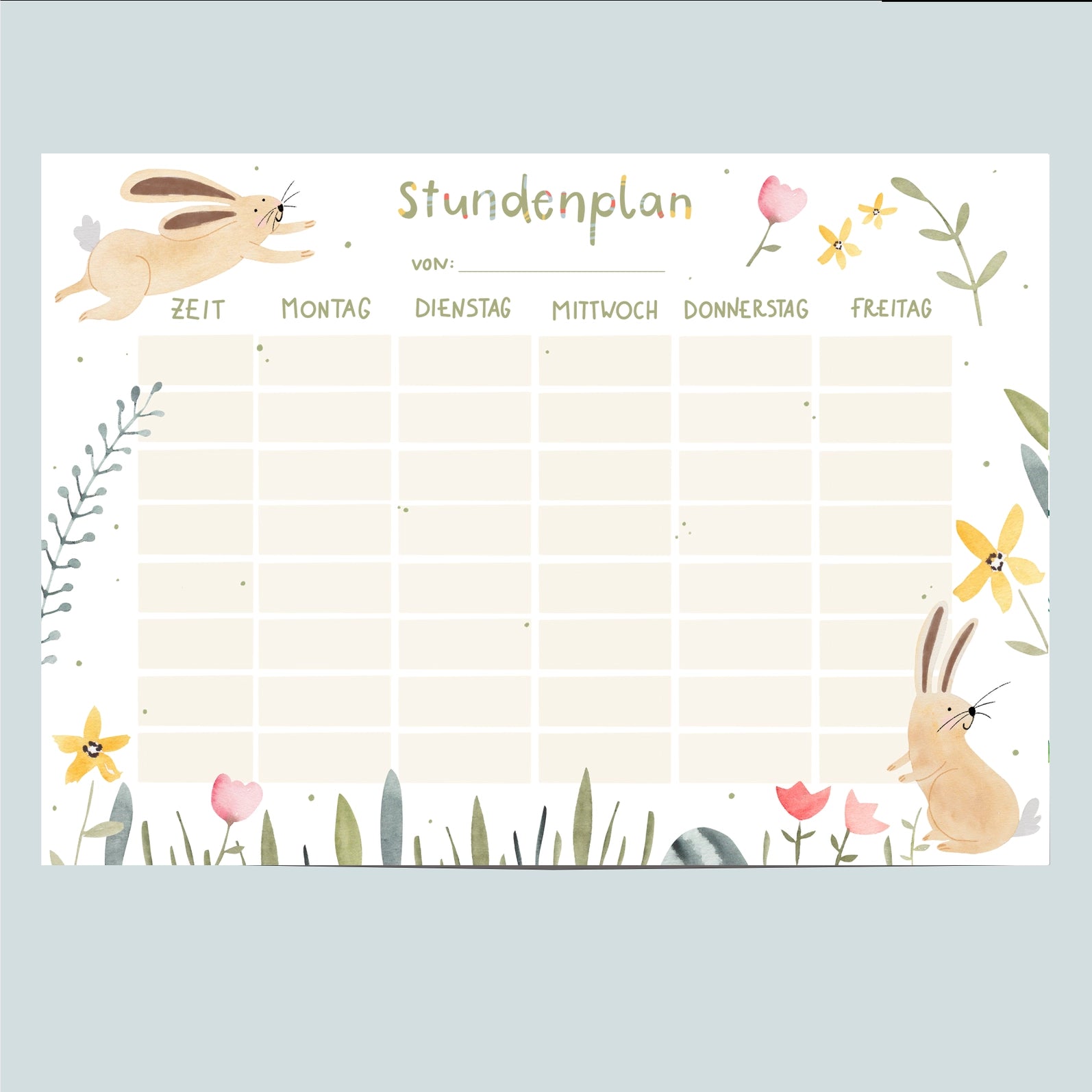 Hannah Firlefanz - Stundenplan verschiedene Sujets
