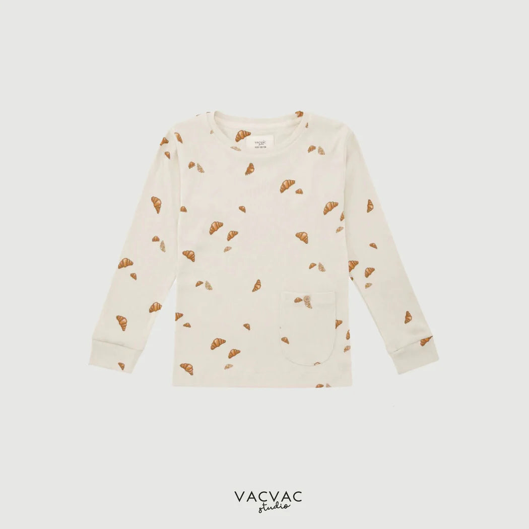 VACVAC Studio Langarm Shirt Adult - Croissants